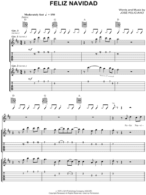 Feliz Navidad - Sheet Music