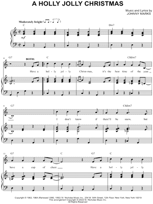 Holly Jolly Christmas Sheet Music